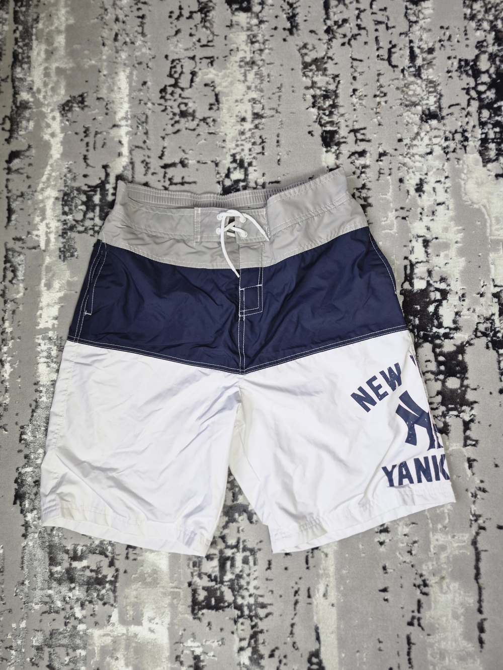 Men's New York Yankees G-III Sports by Carl Banks Navy/Gray All Star Swim Trunks